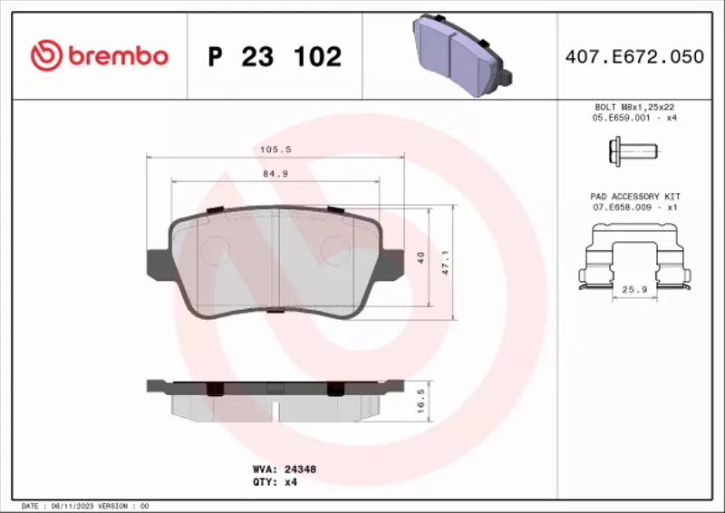 BREMBO TARCZE+KLOCKI TYŁ FIAT CROMA II 292MM 