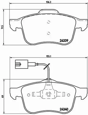 BREMBO KLOCKI HAMULCOWE PRZÓD ALFA ROMEO BRERA 