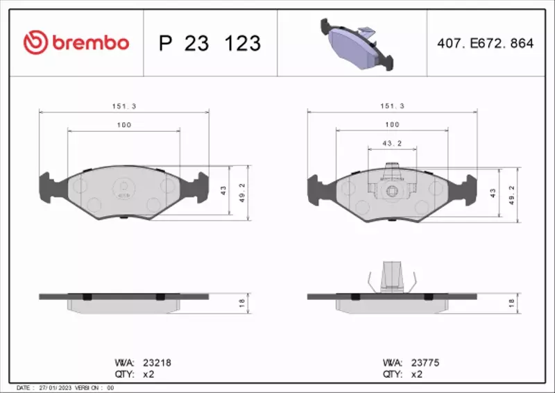 BREMBO TARCZE+KLOCKI PRZÓD FIAT PALIO SIENA 240MM 