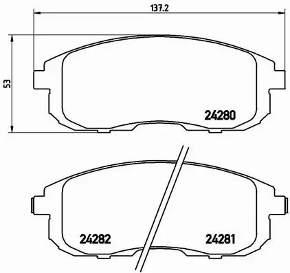 BREMBO KLOCKI HAMULCOWE PRZÓD P 23 126 