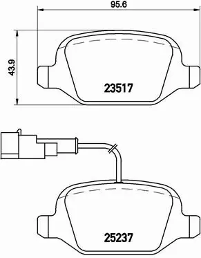 BREMBO TARCZE+KLOCKI T ALFA ROMEO MITO 251MM 