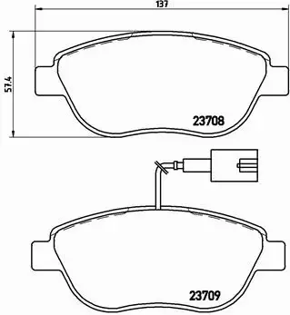 BREMBO KLOCKI HAMULCOWE PRZÓD P 23 137 