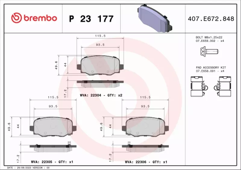 BREMBO TARCZE+KLOCKI TYŁ JEEP RENEGADE 278MM 