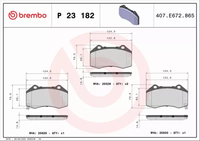 BREMBO TARCZE+KLOCKI PRZÓD FIAT 124 SPIDER 280MM 