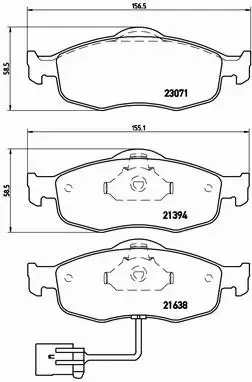 BREMBO TARCZE+KLOCKI PRZÓD FORD COUGAR 278MM 