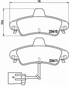 BREMBO TARCZE+KLOCKI TYŁ FORD MONDEO I II 253MM 