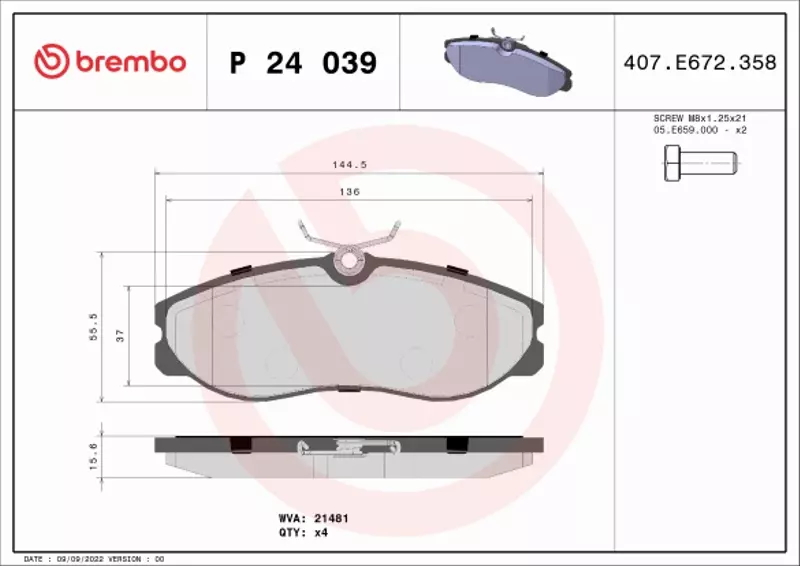 KLOCKI BREMBO FORD MAVERICK NISSAN SERENA TERRANO 