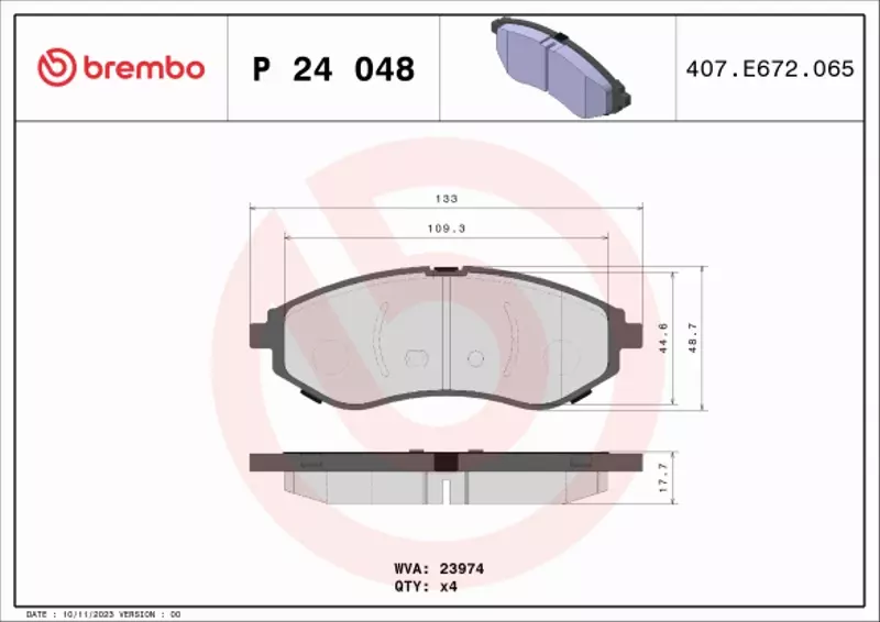 BREMBO TARCZE + KLOCKI PRZÓD CHEVROLET KALOS 