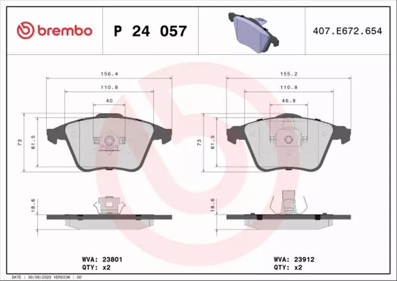  BREMBO TARCZE+KLOCKI PRZÓD VOLVO V40 II 320MM 