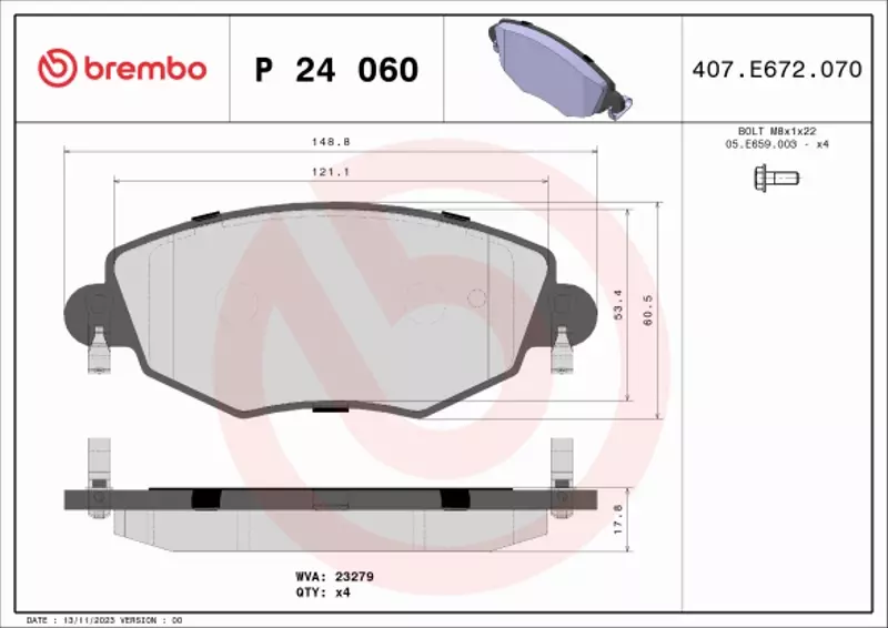 BREMBO TARCZE+KLOCKI PRZÓD FORD MONDEO MK3 300MM 