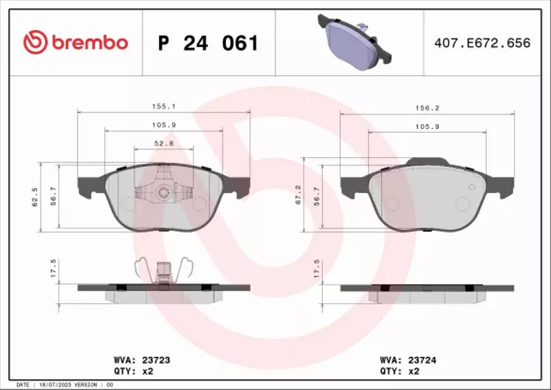 BREMBO TARCZE+KLOCKI PRZÓD FORD C-MAX II 278MM 