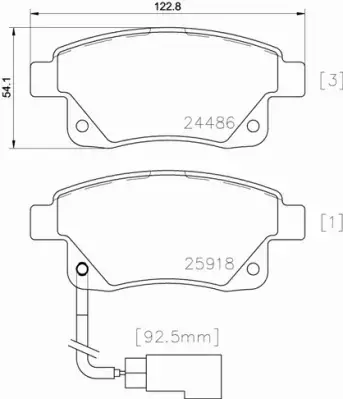 BREMBO TARCZE+KLOCKI TYŁ FORD TRANSIT VI 284MM 