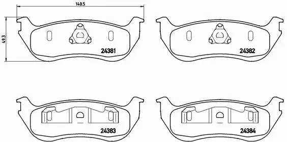 BREMBO KLOCKI HAMULCOWE TYŁ P 24 068 