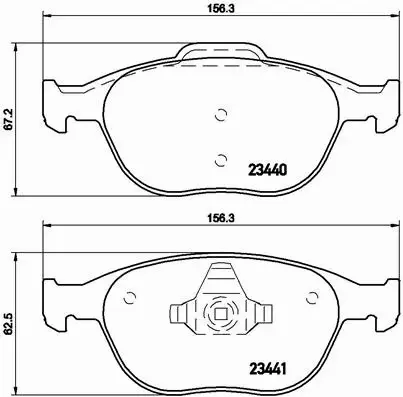 BREMBO TARCZE+KLOCKI PRZÓD FORD FIESTA V ST 278MM 