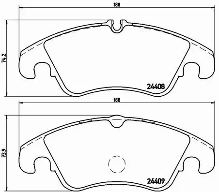 BREMBO KLOCKI HAMULCOWE PRZÓD P 24 074 