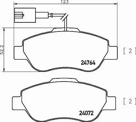 BREMBO TARCZE+KLOCKI PRZÓD FORD KA II MK2 240MM 