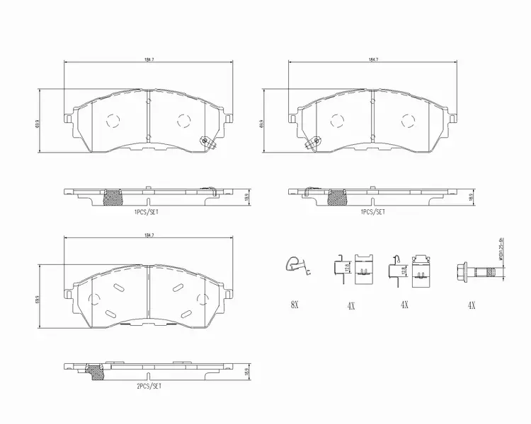 BREMBO KLOCKI HAMULCOWE P 24 225 