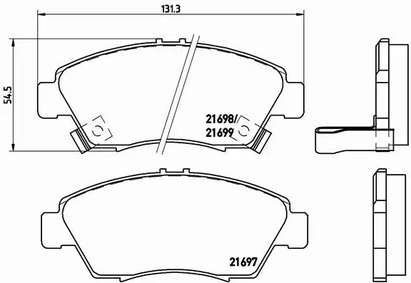 BREMBO TARCZE + KLOCKI PRZÓD HONDA JAZZ II GD 