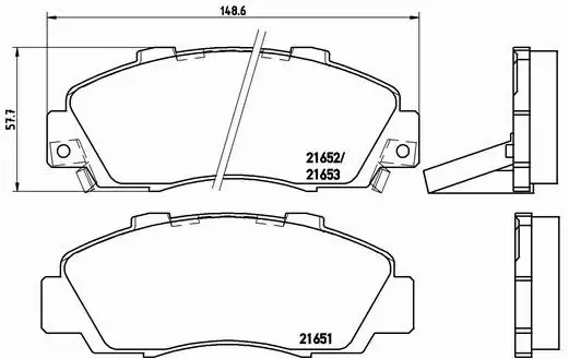 BREMBO KLOCKI HAM HONDA CR-V HR-V PRELUDE 2.0 1.6 