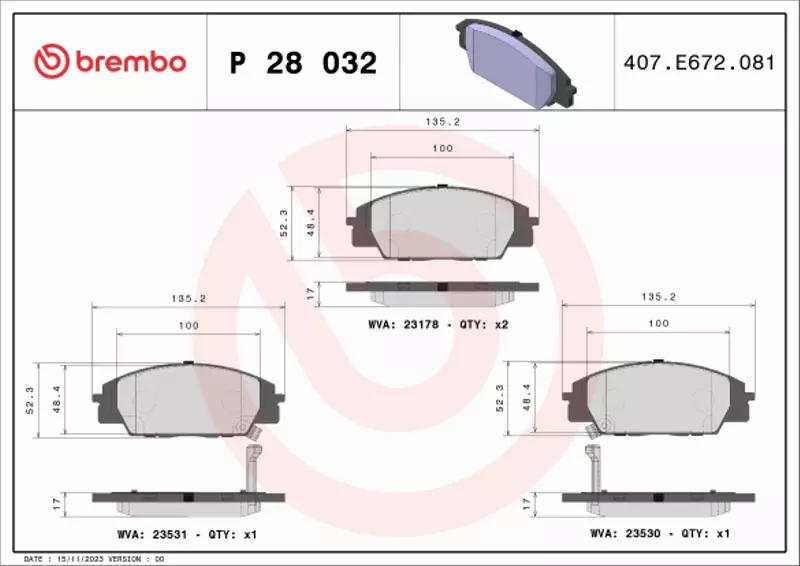 BREMBO TARCZE+KLOCKI PRZÓD HONDA CIVIC VIII TYPER 