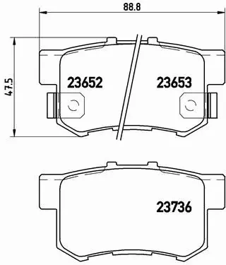 BREMBO TARCZE+KLOCKI TYŁ HONDA STREAM 282MM 