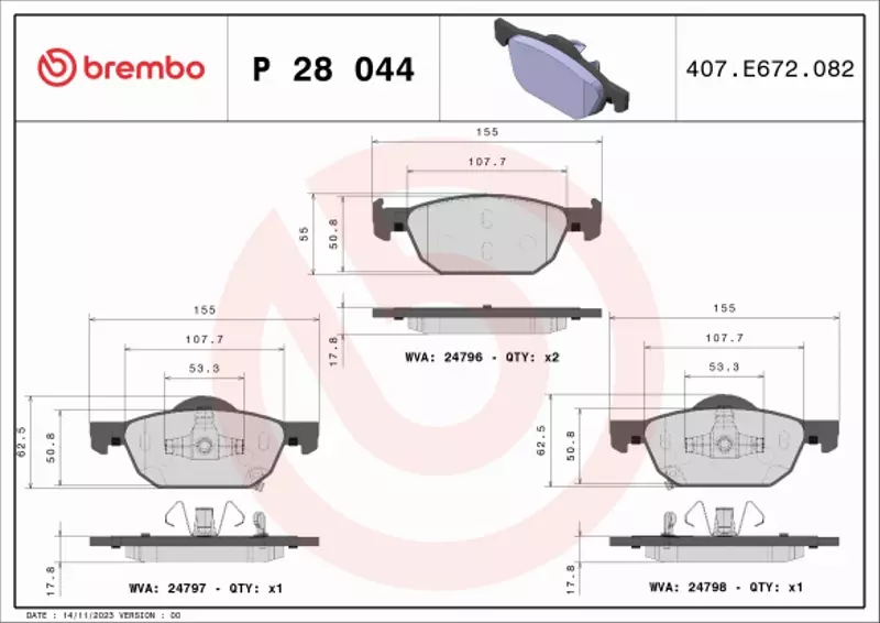 BREMBO TARCZE+KLOCKI P HONDA ACCORD VIII MT 296MM 