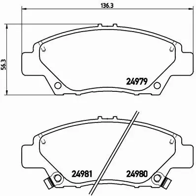 BREMBO KLOCKI HAMULCOWE PRZÓD P 28 050 