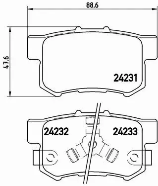 BREMBO KLOCKI HAMULCOWE TYŁ P 28 051 