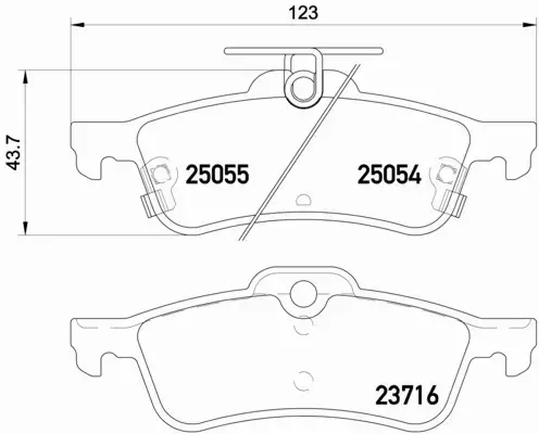 BREMBO KLOCKI HAMULCOWE TYŁ P 28 070 