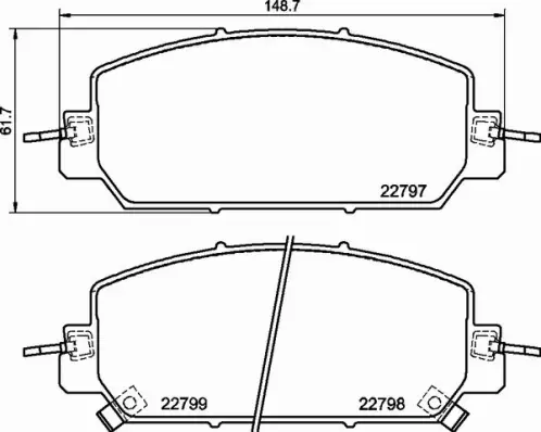 BREMBO Zestaw klocków hamulcowych, hamulce tarczowe P 28 098 