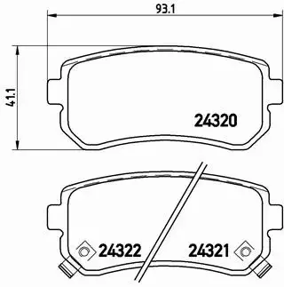 BREMBO TARCZE+KLOCKI TYŁ HYUNDAI ACCENT III 262MM 