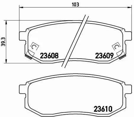 BREMBO KLOCKI HAMULCOWE TYŁ P 30 030 