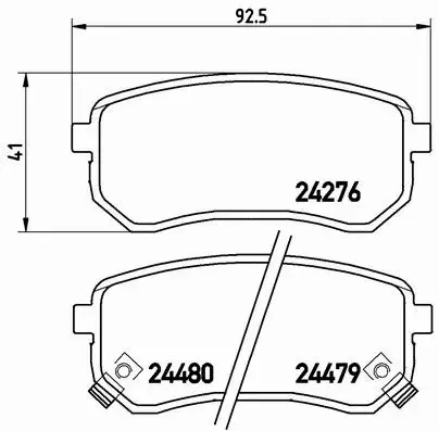 BREMBO TARCZE+KLOCKI TYŁ KIA PICANTO 234MM 