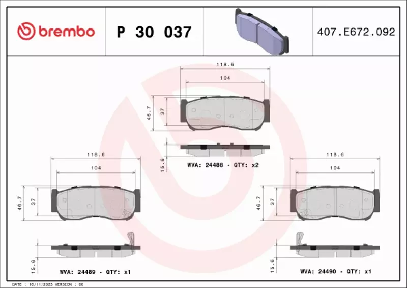 BREMBO TARCZE+KLOCKI T HYUNDAI SANTA FE I 302MM 