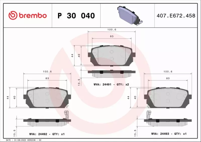 BREMBO TARCZE+KLOCKI P+T KIA CARENS III 280MM 