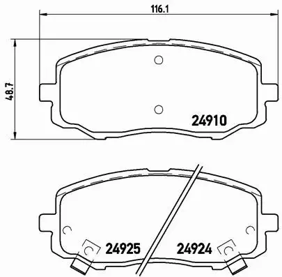 BREMBO TARCZE+KLOCKI PRZÓD HYUNDAI I20 256MM 