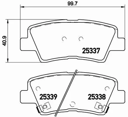 BREMBO TARCZE+KLOCKI TYŁ HYUNDAI I30 II 284MM 