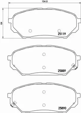 BREMBO KLOCKI HAMULCOWE PRZÓD P 30 071 