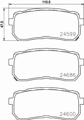 BREMBO KLOCKI HAMULCOWE TYŁ P 30 080 