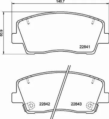 BREMBO Zestaw klocków hamulcowych, hamulce tarczowe P 30 108 