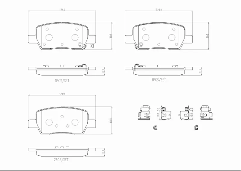 BREMBO KLOCKI HAMULCOWE KIA CARNIVAL IV P 30 141 