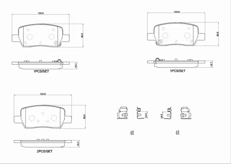 BREMBO KLOCKI HAMULCOWE HYUNDA SANTA FE IV KIA SORENTO IV P 30 146 