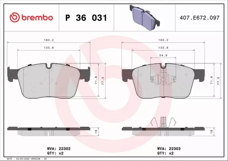 BREMBO TARCZE+KLOCKI PRZÓD JAGUAR XE X760 350MM 