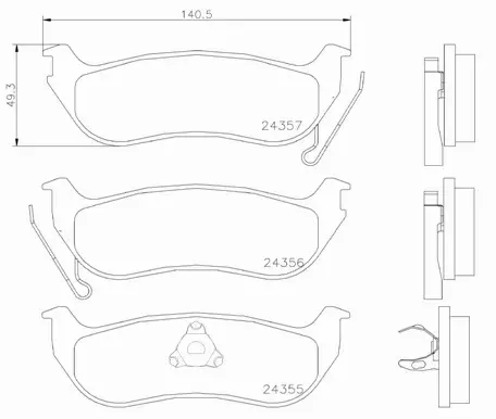 BREMBO KLOCKI HAMULCOWE TYŁ P 37 009 