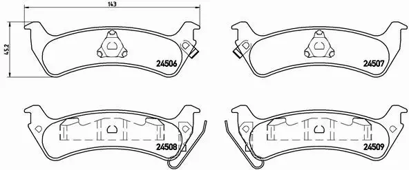 BREMBO KLOCKI HAMULCOWE TYŁ P 37 012 