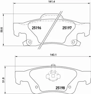 BREMBO KLOCKI HAMULCOWE TYŁ P 37 016 