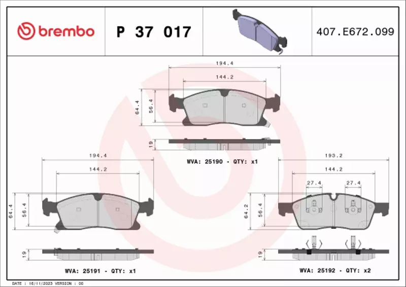 BREMBO TARCZE+KLOCKI P JEEP GRAND CHEROKEE IV 350MM 