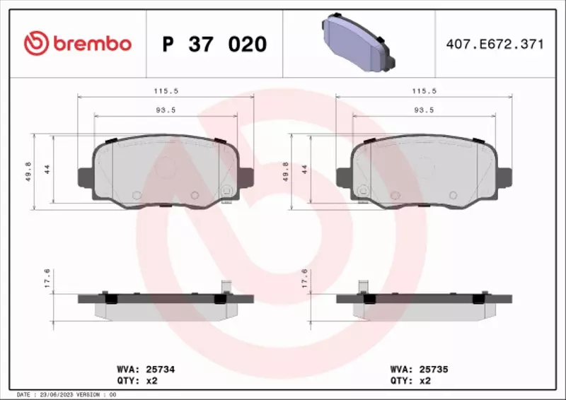 BREMBO TARCZE+KLOCKI T JEEP CHEROKEE KJ 278MM 