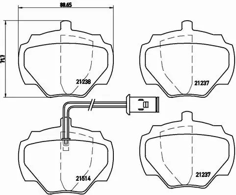 BREMBO KLOCKI HAMULCOWE TYŁ P 44 003 