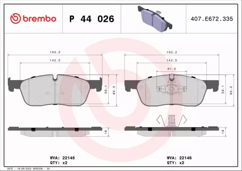 BREMBO TARCZE+KLOCKI P LR DISCOVERY SPORT 300MM 